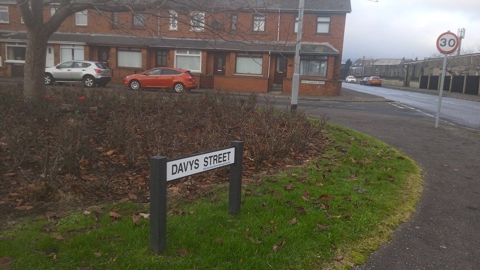 Petrol bombs were thrown at officers on Davys Road in Carrickfergus