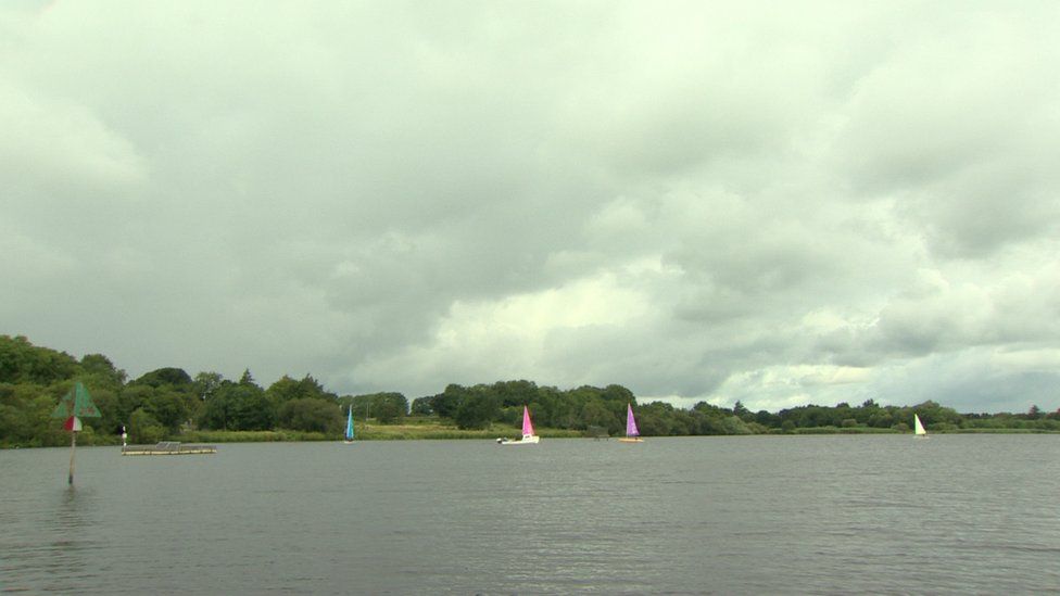 Sailboats out on Lough Neagh