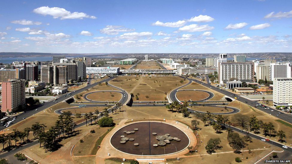 General view of Brasilia, designed by Brazilian architect Oscar Niemeyer and inaugurated in 1960
