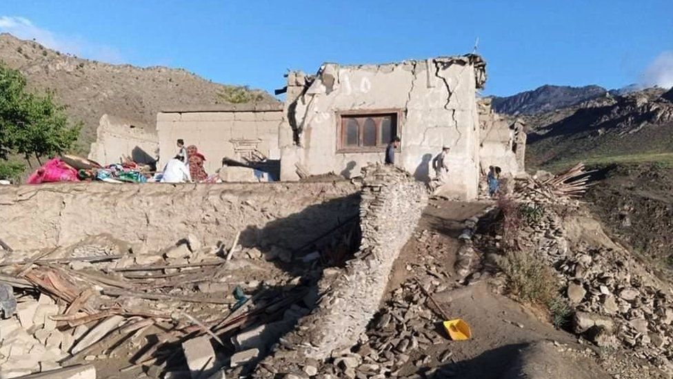 The damaged buildings of Gayan Comprehensive Health Center