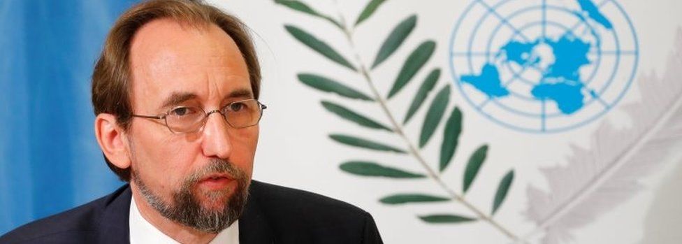 Zeid Ra'ad al-Hussein, outgoing United Nations High Commissioner for Human Rights attends a news conference in Geneva, Switzerland 29 August 2018.