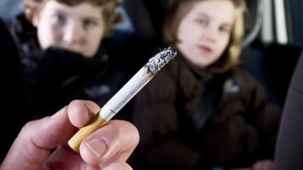 Children growing up with a smoking parent
