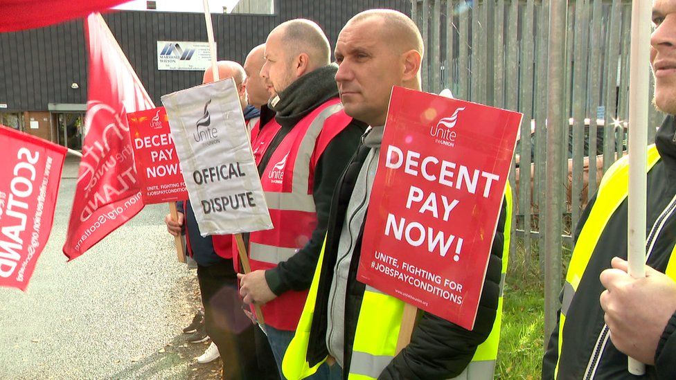 Co-op workers on the picket line