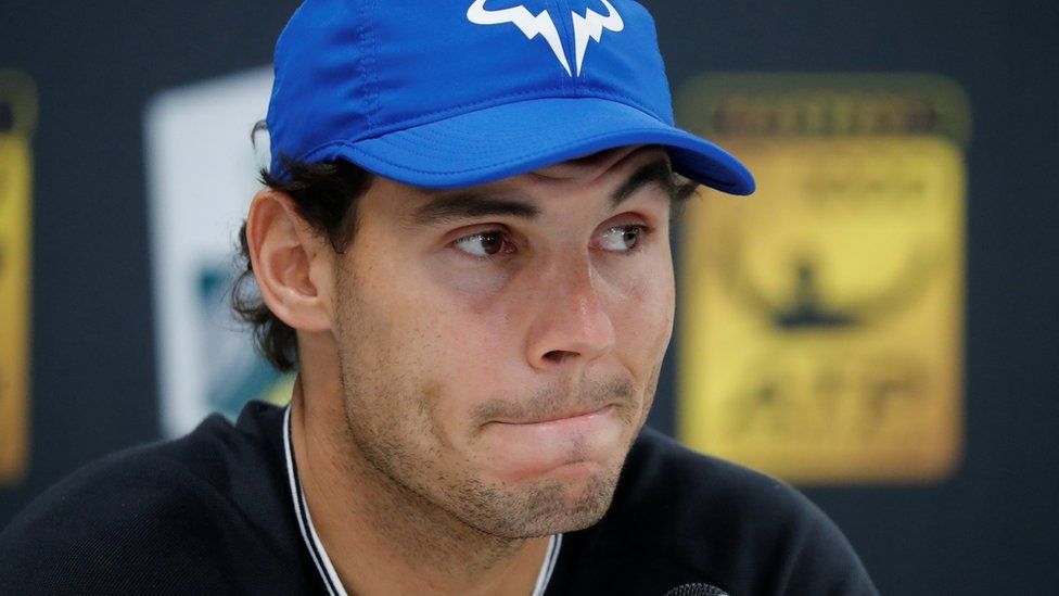Spain's Rafael Nadal during a press conference in Paris, France.