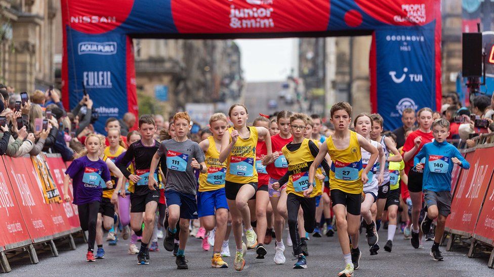 Young runners at Great Scottish Run