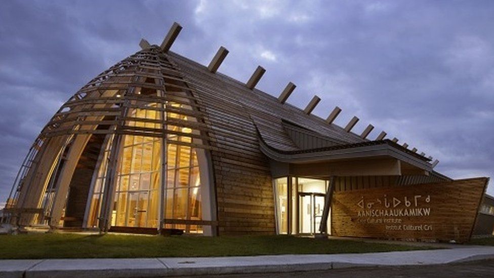 The wooden ACCI building in Quebec