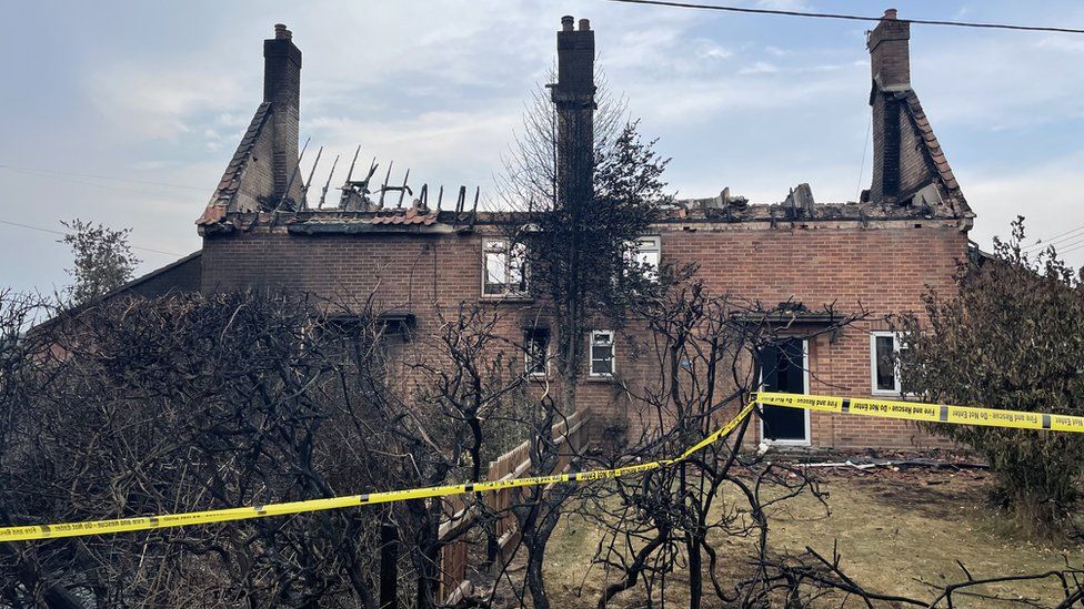 A destroyed home in Ashmanhaugh, Norfolk