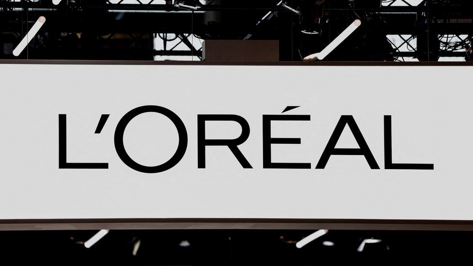 A logo of L'Oréal is seen at its exhibition space, at the Viva Technology conference dedicated to innovation and start-ups at Porte de Versailles exhibition centre in Paris