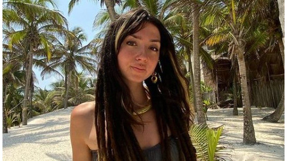 Shani Louk on holiday in Mexico, in an image taken from her Instagram page