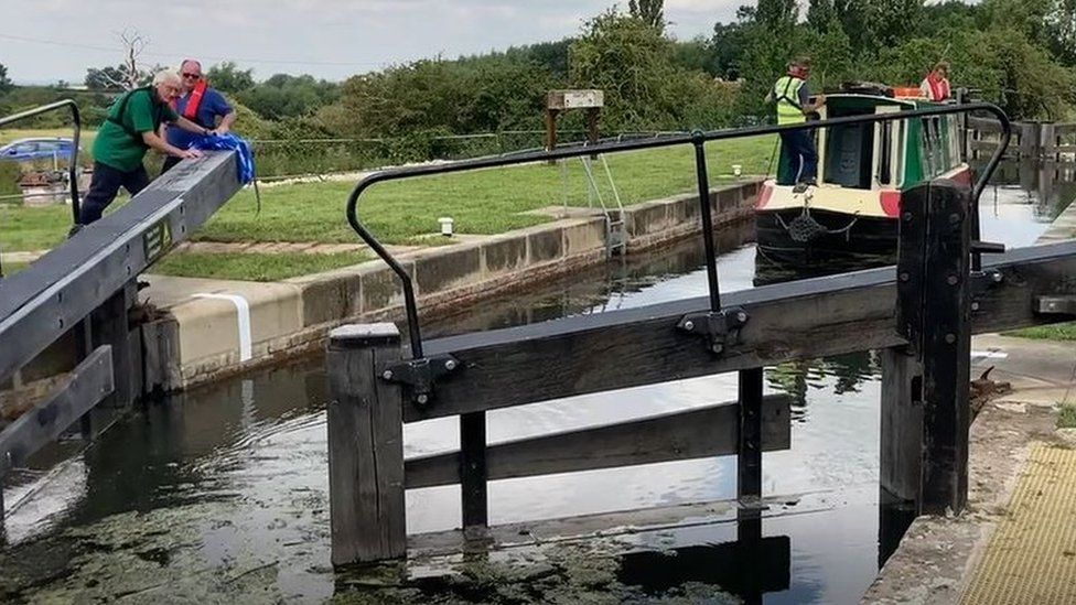 Formal reopening of Lock 14 on the Grantham Canal