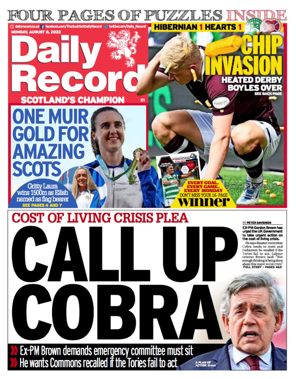 Scotland's papers: Demands to call up Cobra and 'Brumthing special ...