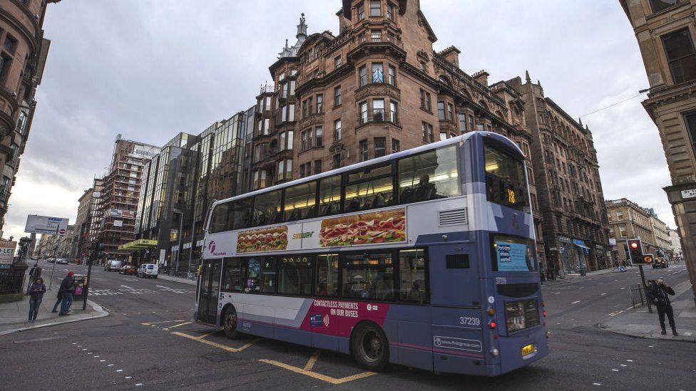 a bus in Glasgow