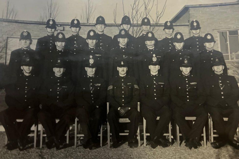 Larry with fellow police officers