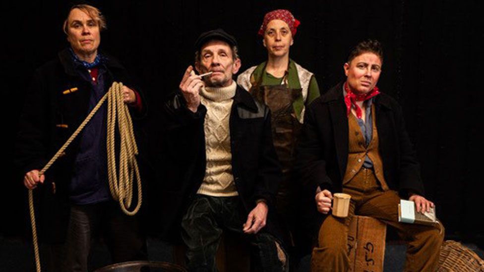 Cast of Singing The Fishing, From left to right, Su Squire, Russell Turner, Jo Davies and Jo Swan