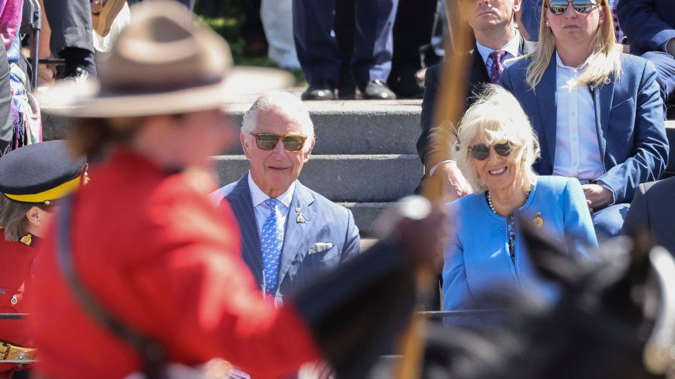 Тогдашний герцог и герцогиня Корнуольские во время визита в Оттаву в 2022 году