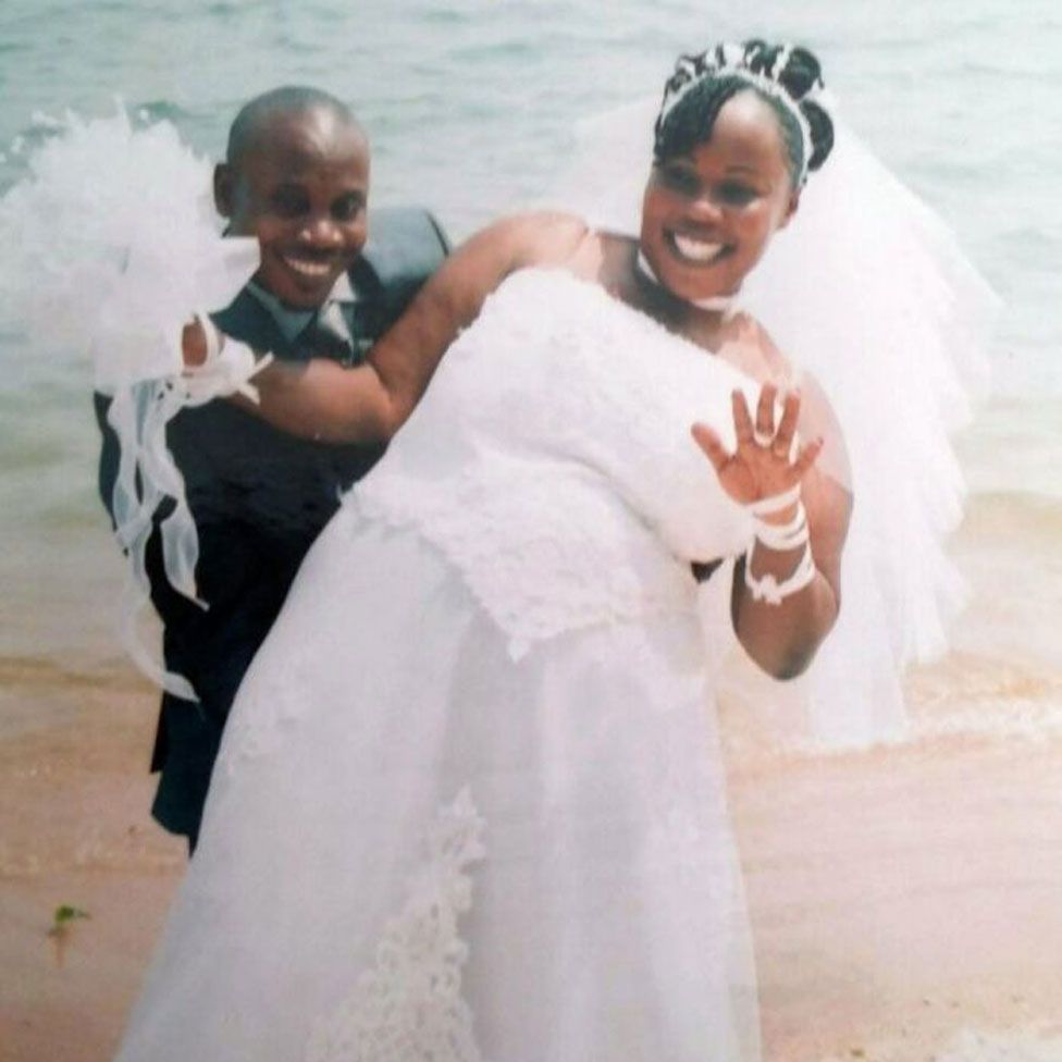 A wedding photo (Balenga Kalala and Noela Rukundo)