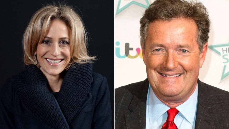 Emily Maitlis and Piers Morgan