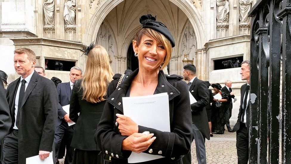 Natalie Queiroz at the Queen's funeral