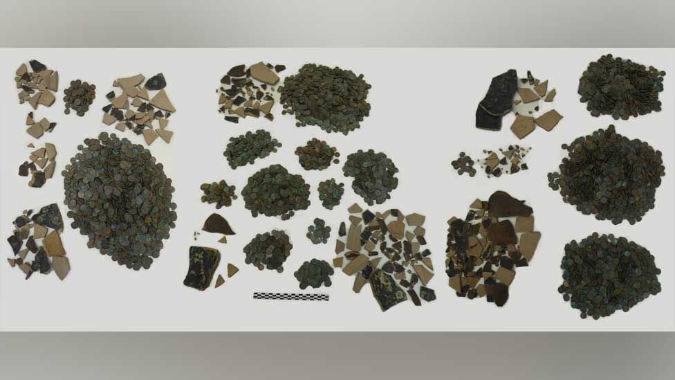 Roman coin hoard, Huntingdon, found 2018