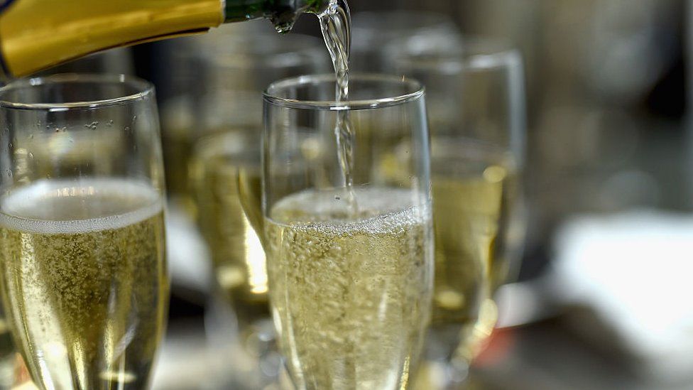 Champagne being poured