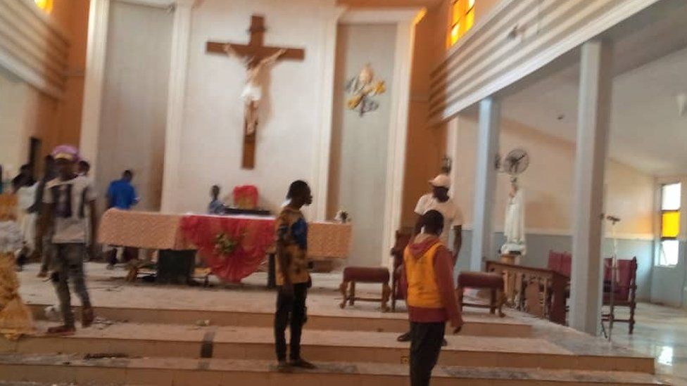 Dozens feared dead after gunmen attack Nigerian church, officials say