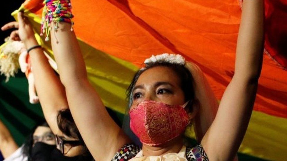 Thai Gay Activists Raise Pride Flags In Bangkok Bbc News 