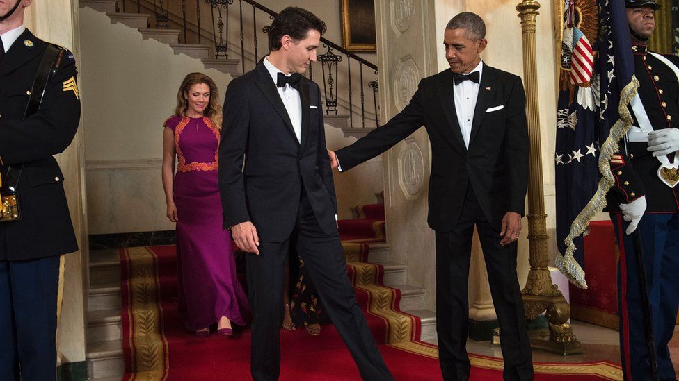 Trudeau and Obama at state dinner