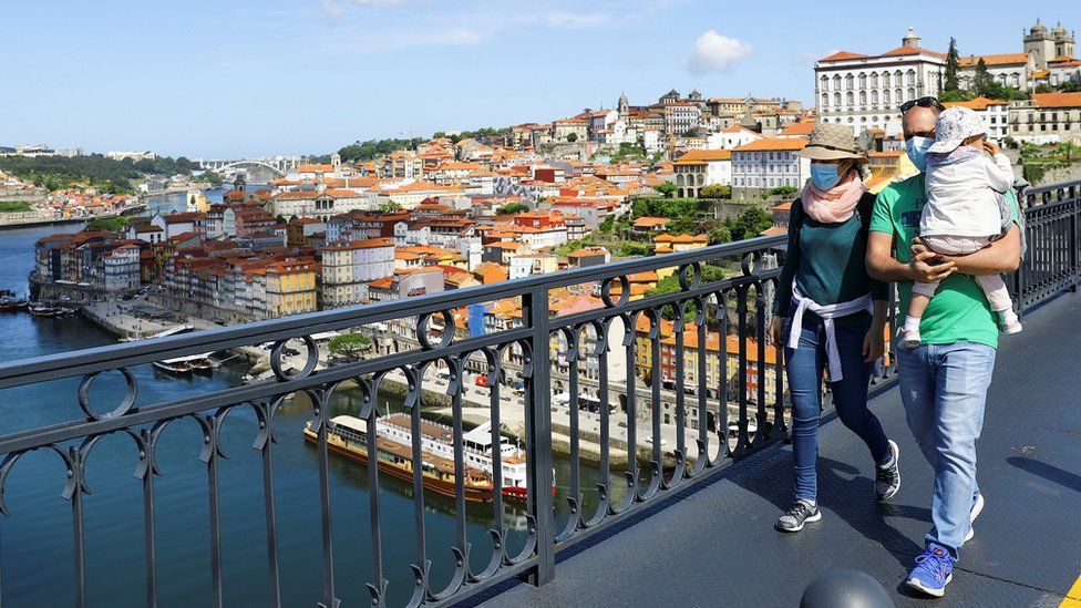 Tourists in Porto