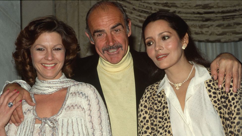 Pamela Salem, Sean Connery, and Barbara Carrera pictured in 1984