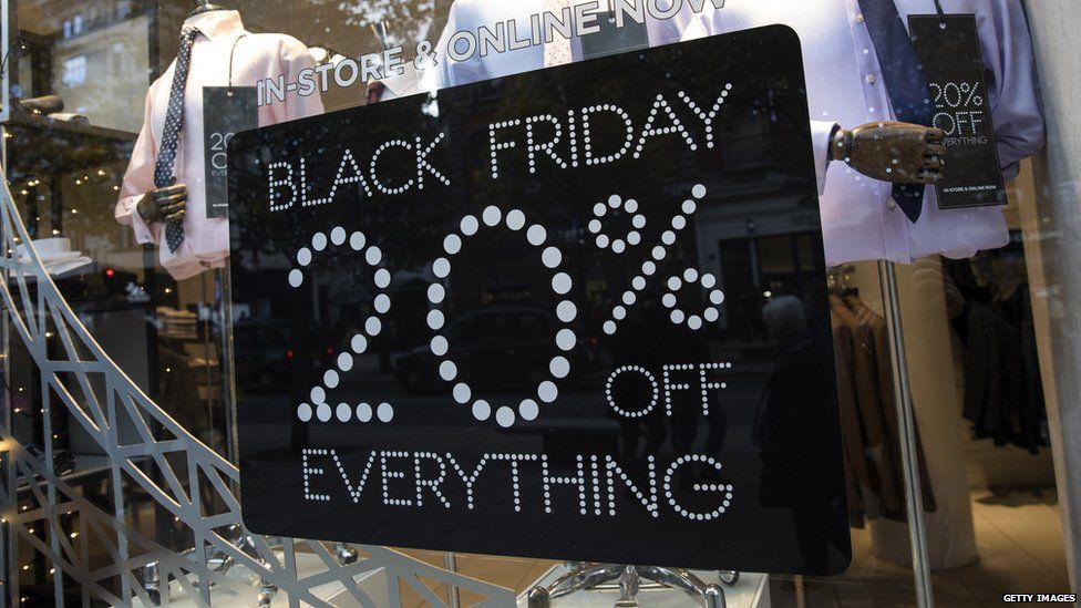 Shop sign advertising Black Friday