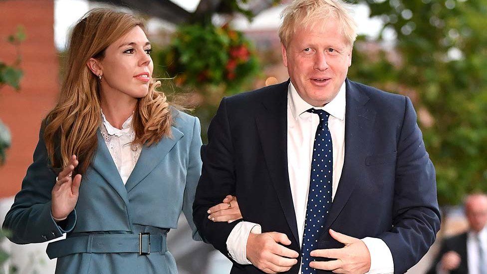 Carrie Symonds and Boris Johnson