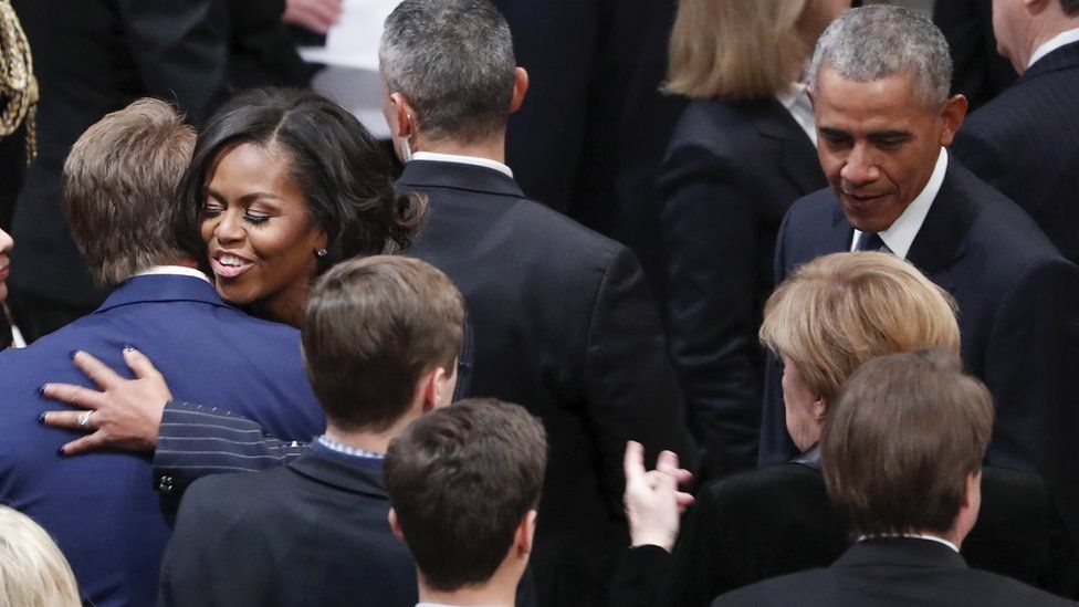 George HW Bush's funeral - in pictures - BBC News