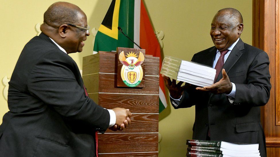 South Africa President Ramaphosa Zondo Commission, Johannesburg - 22 Jun 2022