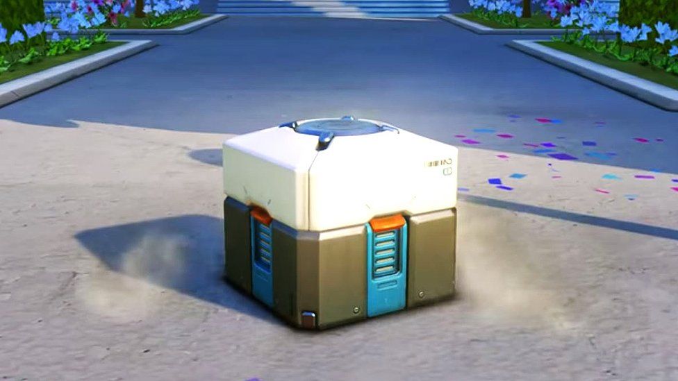A loot box in the game Overwatch