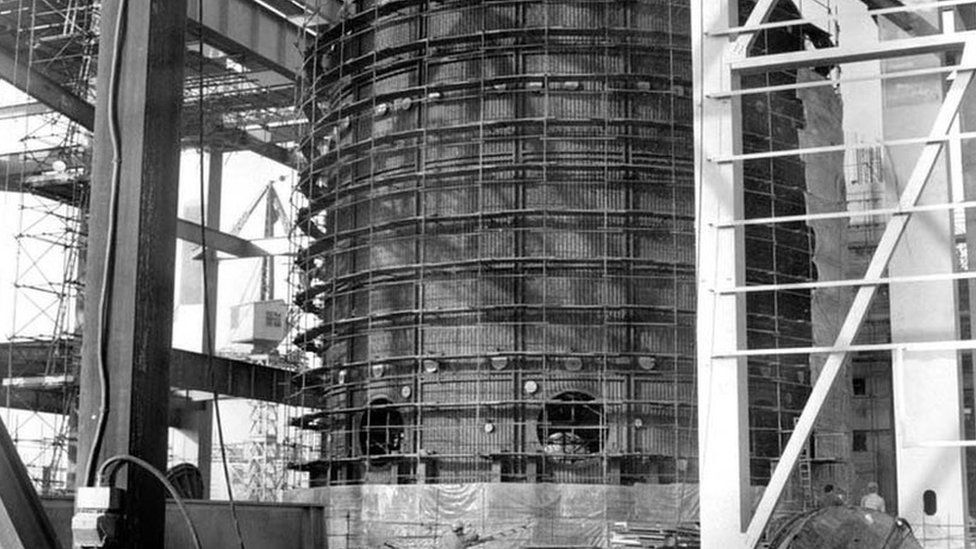 Construction of Hinkley B in the 1970s