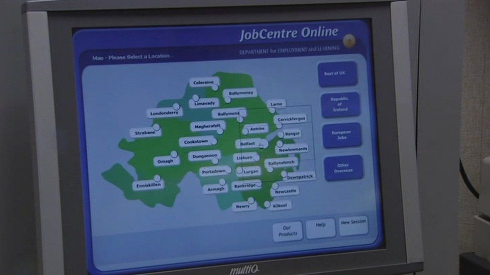 A touch screen jobs portal
