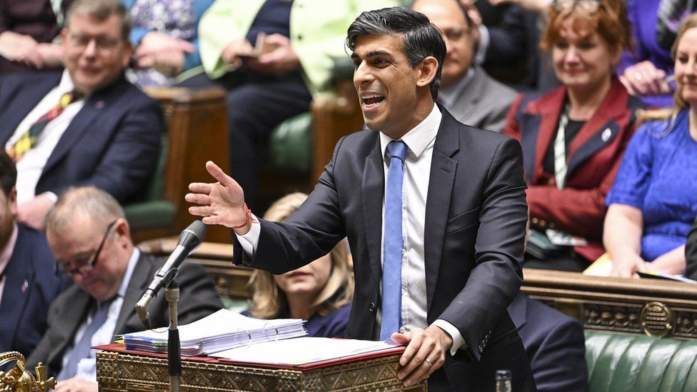 Rishi Sunak during Prime Minister's Questions on 24 January