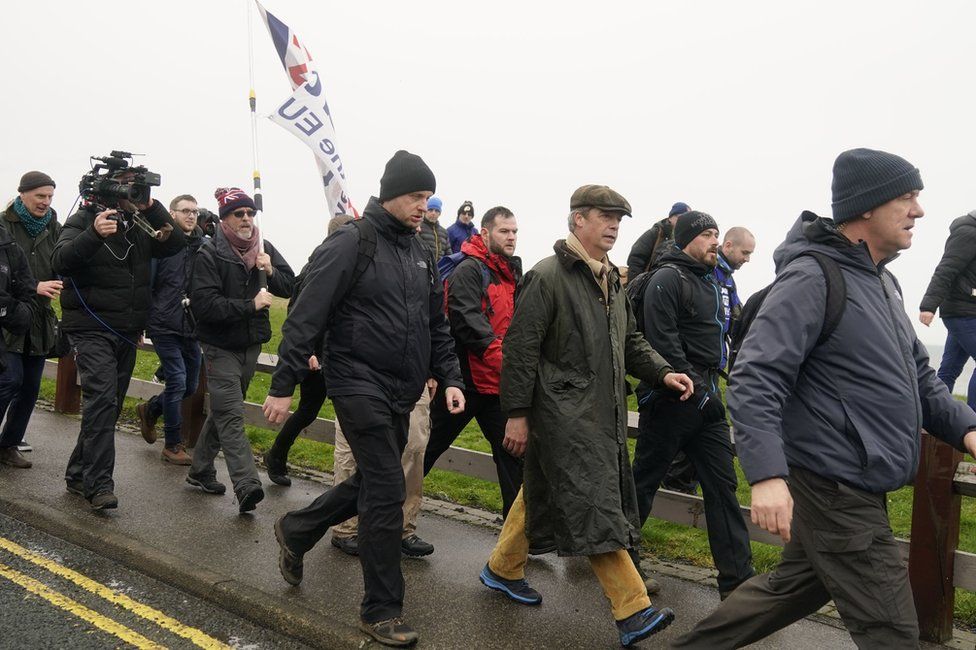 First leg of the March to Leave demonstration, embarking from Sunderland to Hartlepool