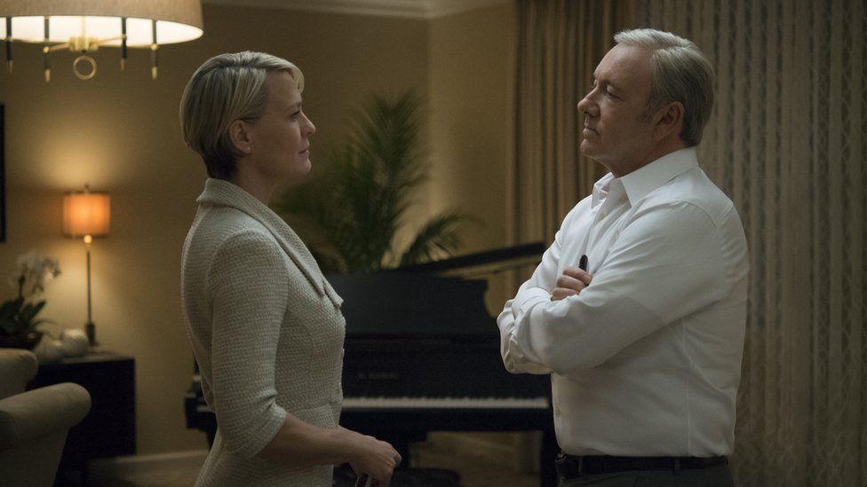 Image shows Kevin Spacey as Francis Underwood and Robin Wright as Claire Underwood in House of Cards