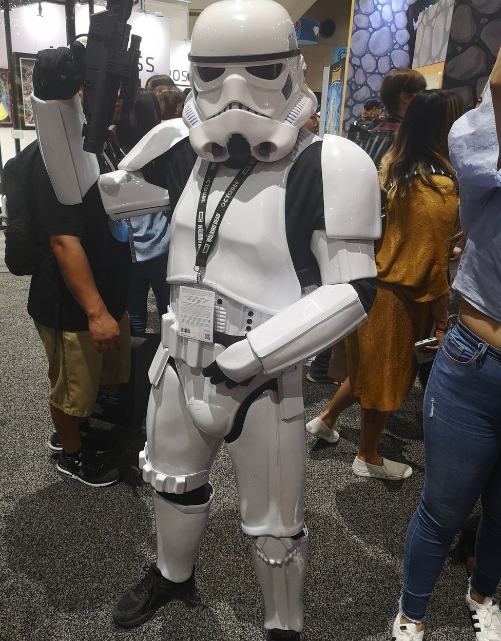 Person dressed up as a stormtrooper