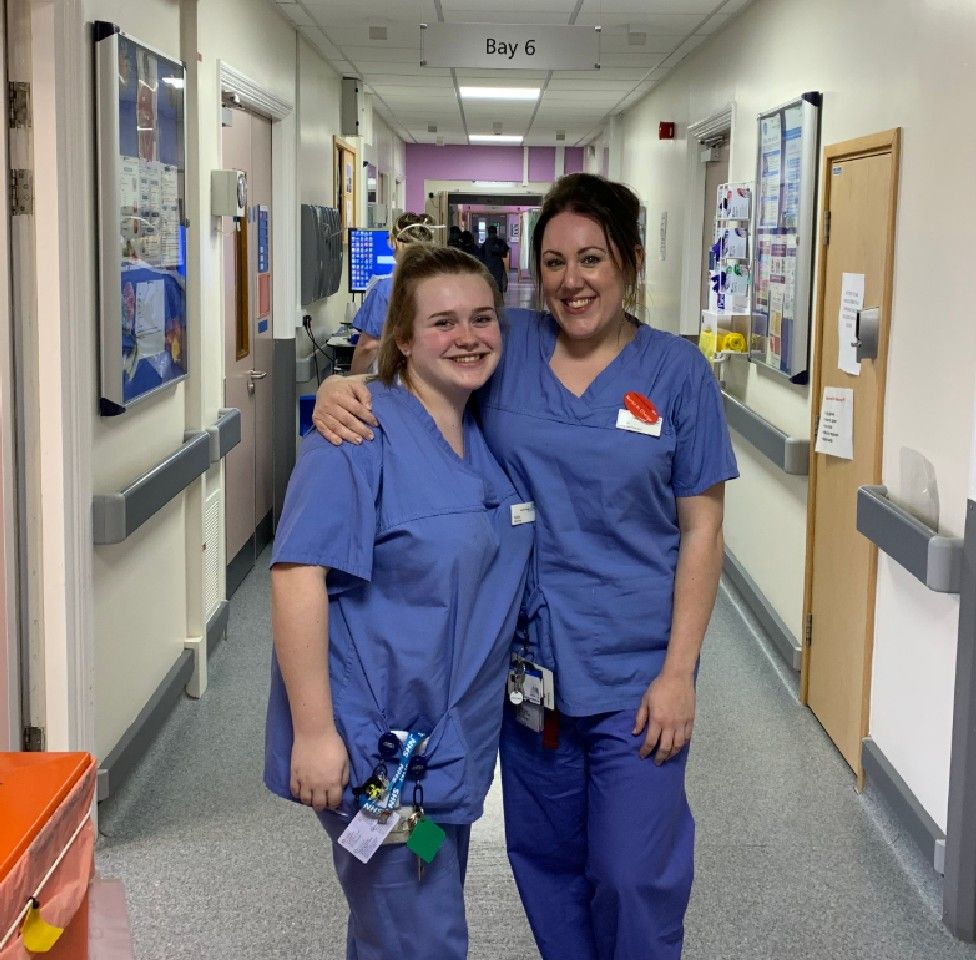 Nurses Sophie Bryant-Miles and Jennie Marshall-Hamad