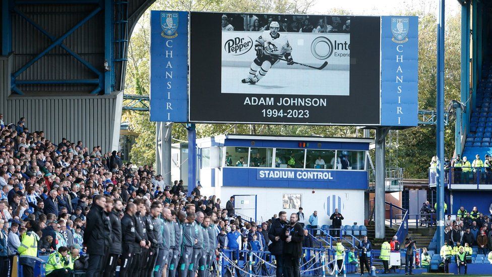 Adam Johnson tribute at Hillsborough