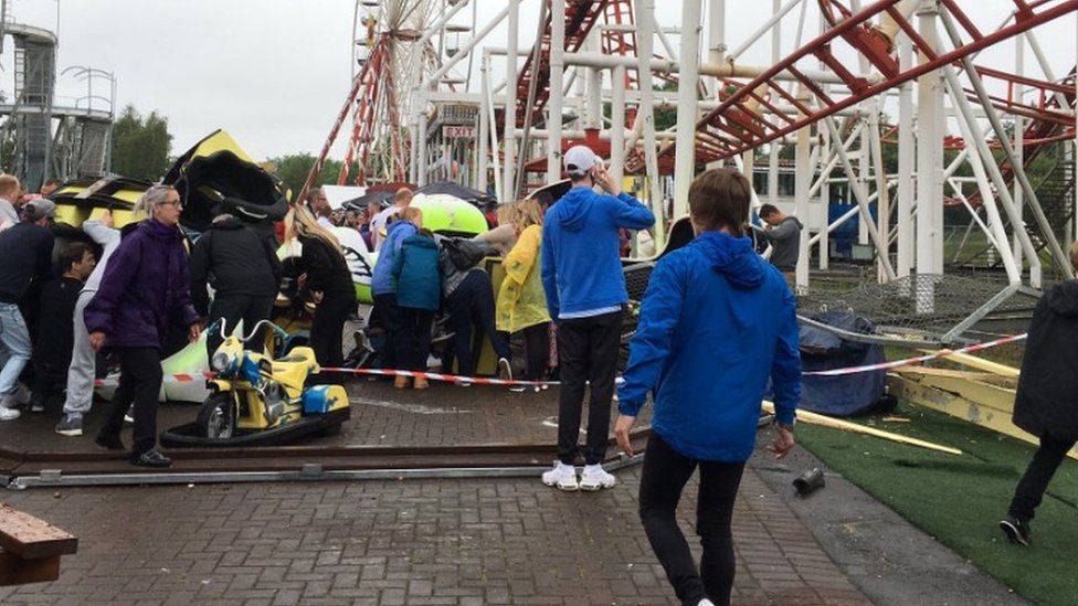 M D s rollercoaster crash Two boys remain in serious condition