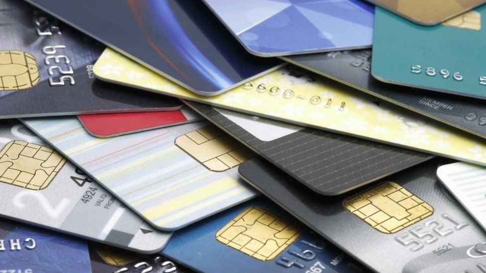 Credit card pile