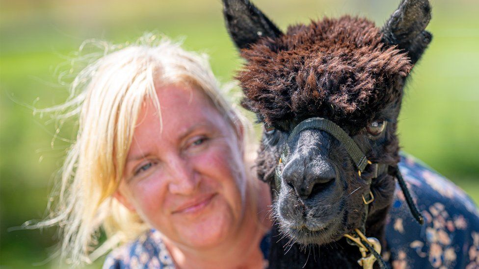 Helen Macdonald with Geronimo