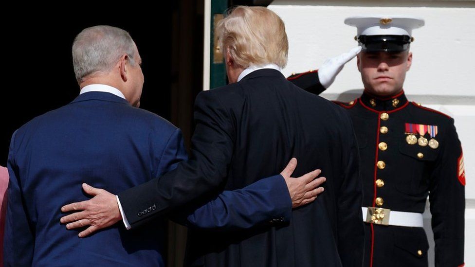 Trump and Netanyahu go into White House