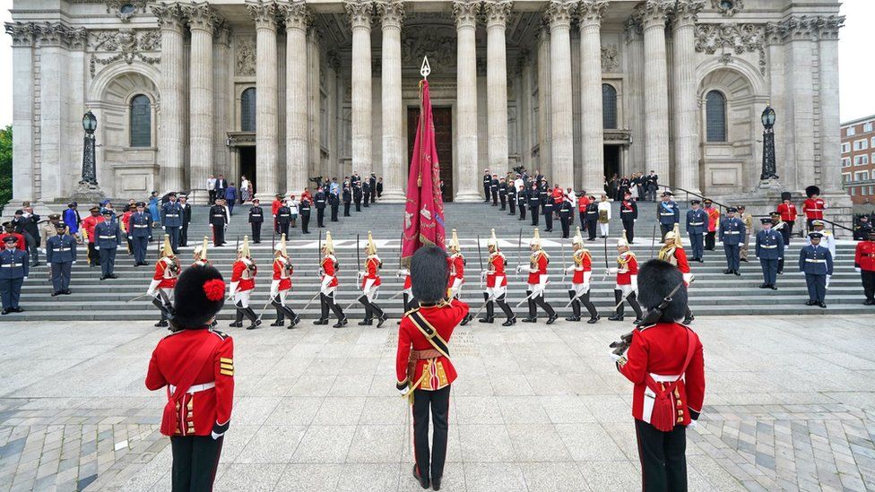Guard of honour at St Paul's Cathedral