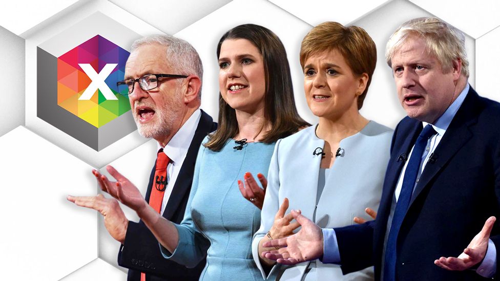 Composite of leaders at the Question Time Special