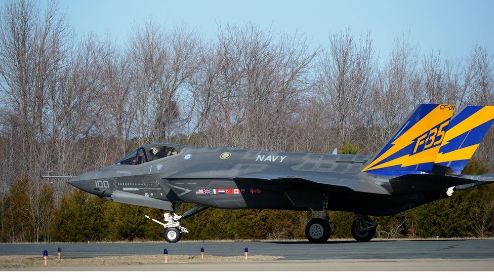 The US Navy variant of the F-35 Joint Strike Fighter, the F-35C