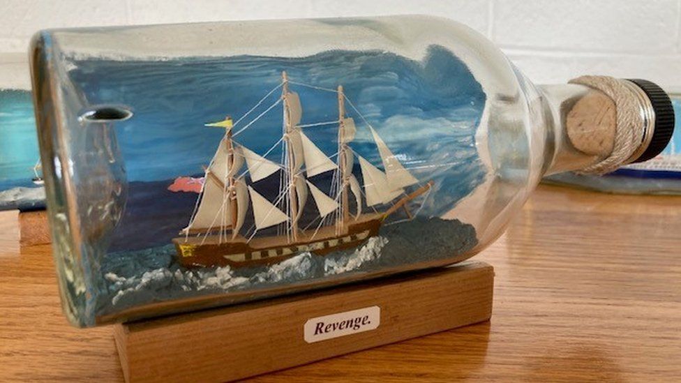 Ship in bottle by Len Wilson